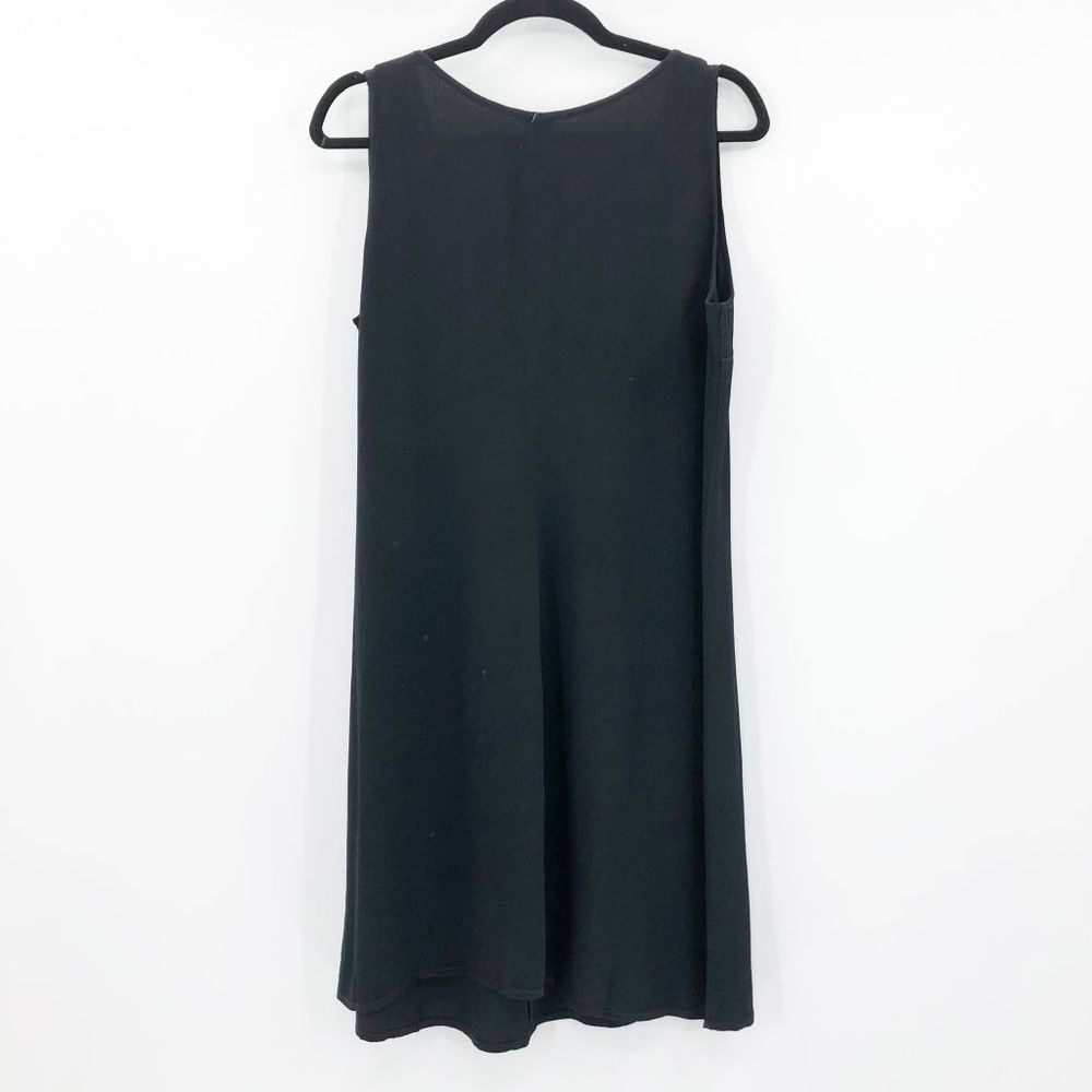 J. Crew Women's Black V Neck Sleeveless Mini Dress Size L - Picture 2 of 3